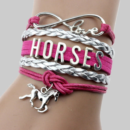 Pulseras de patchwork con letras de moda para uso diario