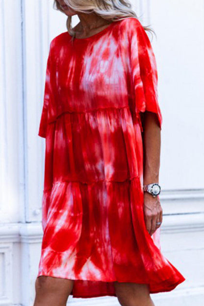 Vestidos de princesa con cuello redondo, estampados casuales y de moda