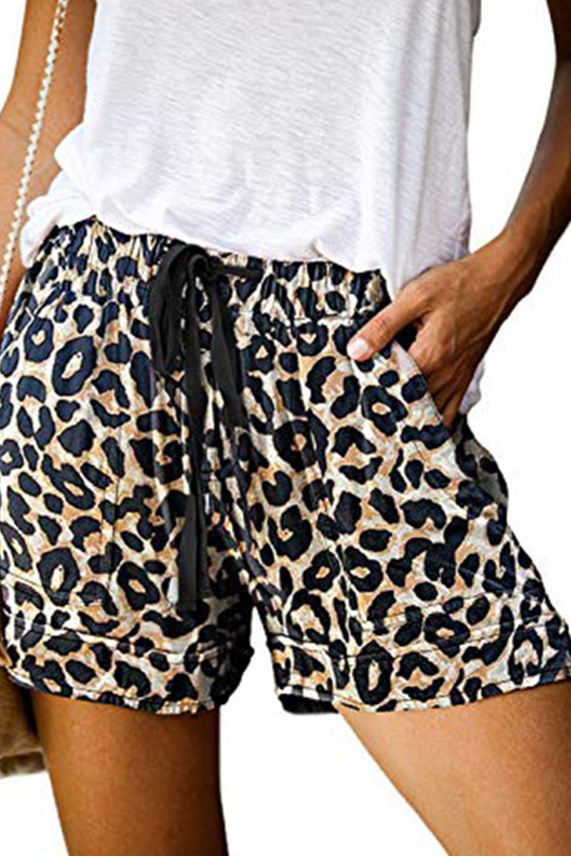 Pantalones rectos de cintura media con estampado casual y estampado completo (3 colores)
