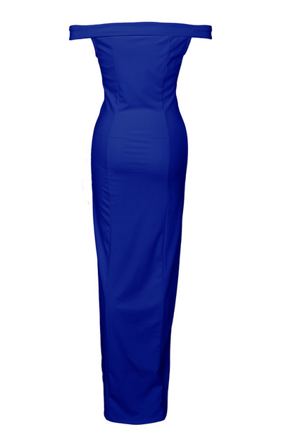 Vestido elegante de moda, liso, sin espalda, con abertura alta y hombros descubiertos, irregular (5 colores)