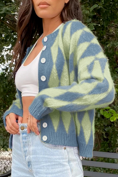 Suéter casual con hebilla geométrica