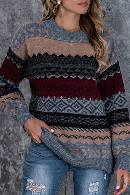 Tops de cuello redondo con abertura y estampado urbano de moda