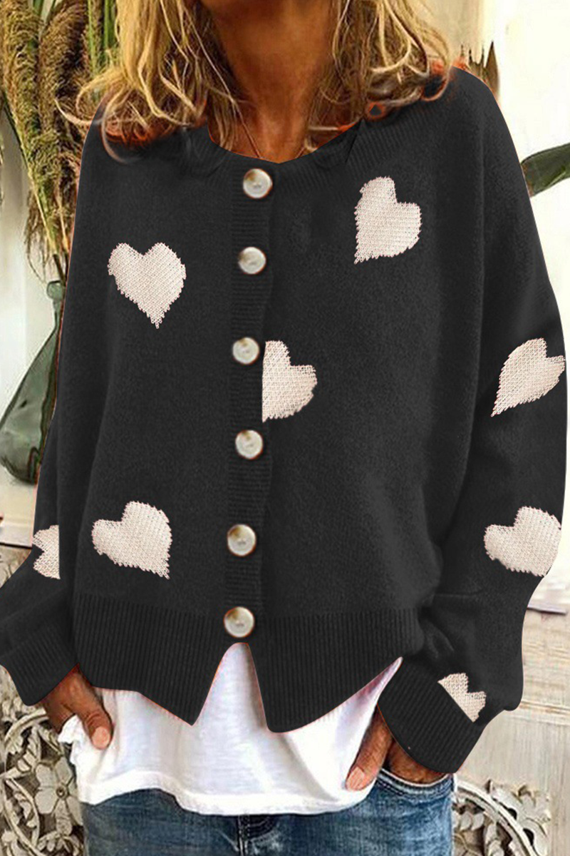 Tops casuales con cuello redondo, hebilla y estampado en contraste