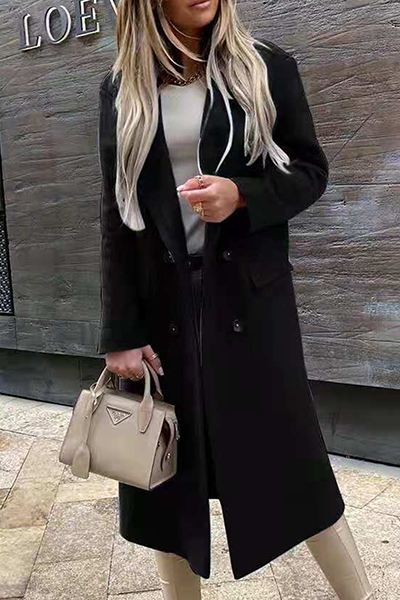 Prendas de abrigo elegantes de moda con botones y cuello vuelto (5 colores)