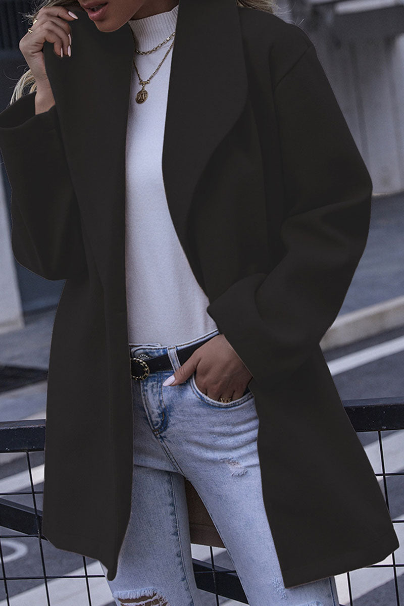 Prendas de abrigo informales de moda con cuello vuelto y retazos (7 colores)