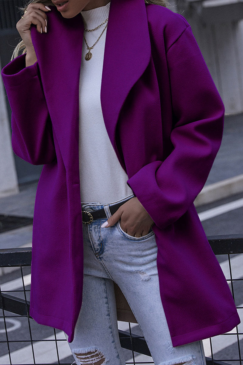 Prendas de abrigo informales de moda con cuello vuelto y retazos (7 colores)