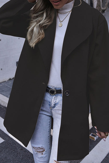 Prendas de abrigo informales de moda con cuello vuelto y retazos (7 colores)