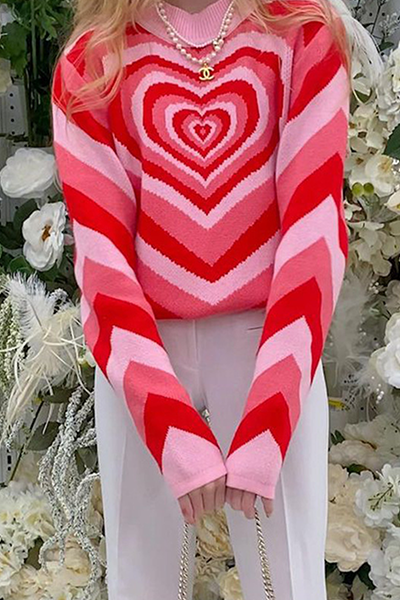 Suéter informal de cuello alto con estampado urbano de patchwork y contraste (4 colores)