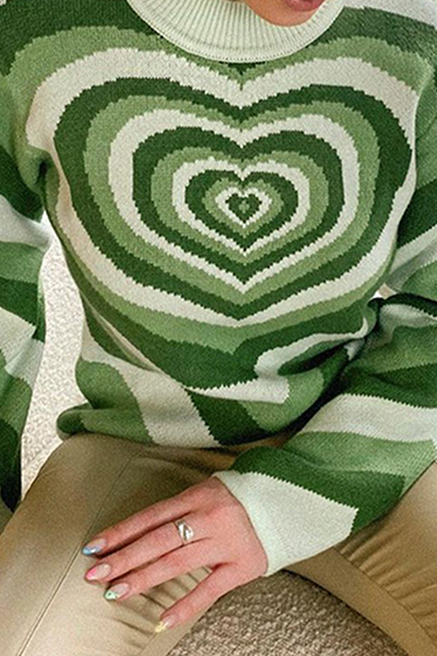 Suéter informal de cuello alto con estampado urbano de patchwork y contraste (4 colores)