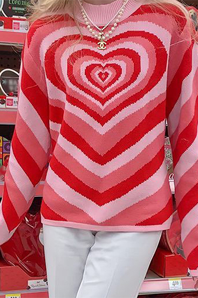 Suéter informal de cuello alto con estampado urbano de patchwork y contraste (4 colores)