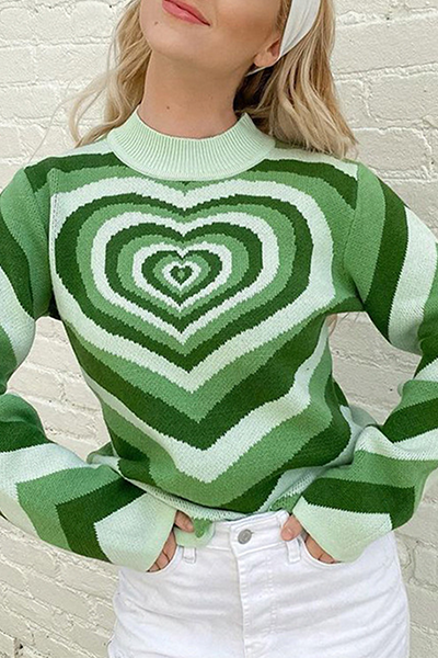 Suéter informal de cuello alto con estampado urbano de patchwork y contraste (4 colores)