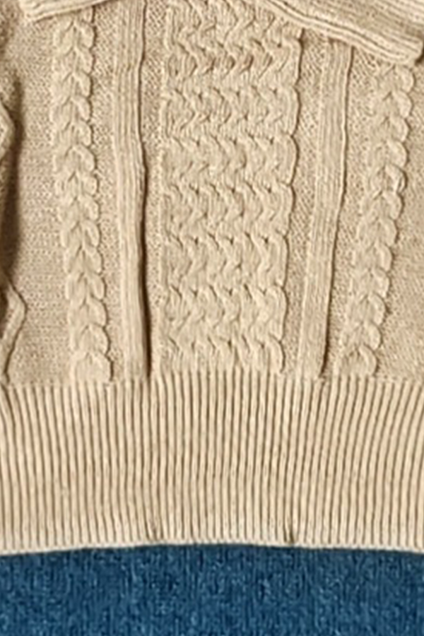 Suéteres casuales de cuello alto con hebilla y retazos sólidos