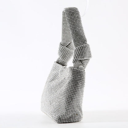 Bolsos de moda con parches de diamantes de imitación sólidos