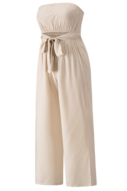 Monos casuales rectos sin tirantes con parches sólidos (4 colores)