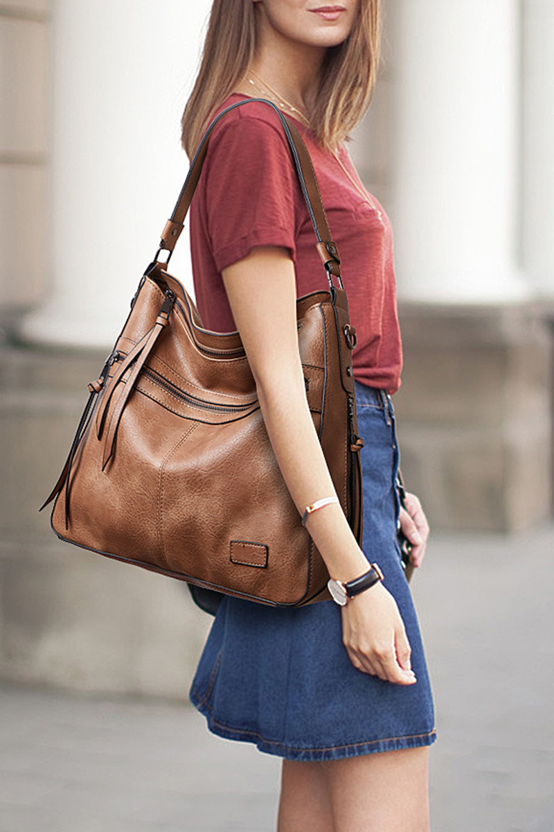 Bolsos casuales de patchwork lisos (5 colores)