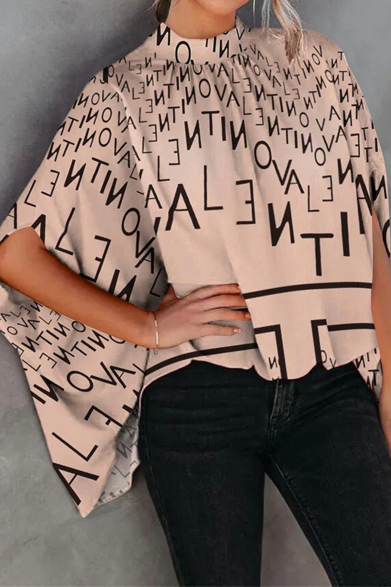 Blusas de cuello alto con patchwork y estampado de moda (5 colores)