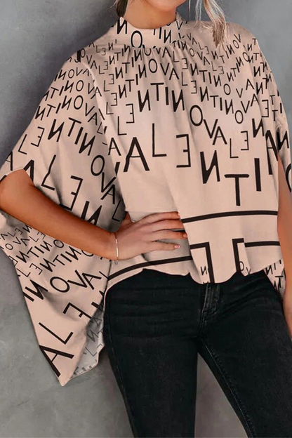 Blusas de cuello alto con patchwork y estampado de moda (5 colores)