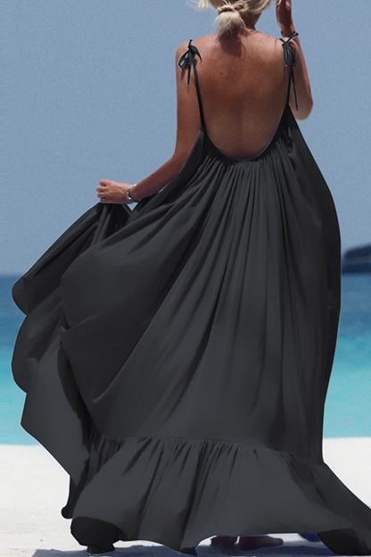 Vestido de malla con tirantes finos y volantes lisos (5 colores)