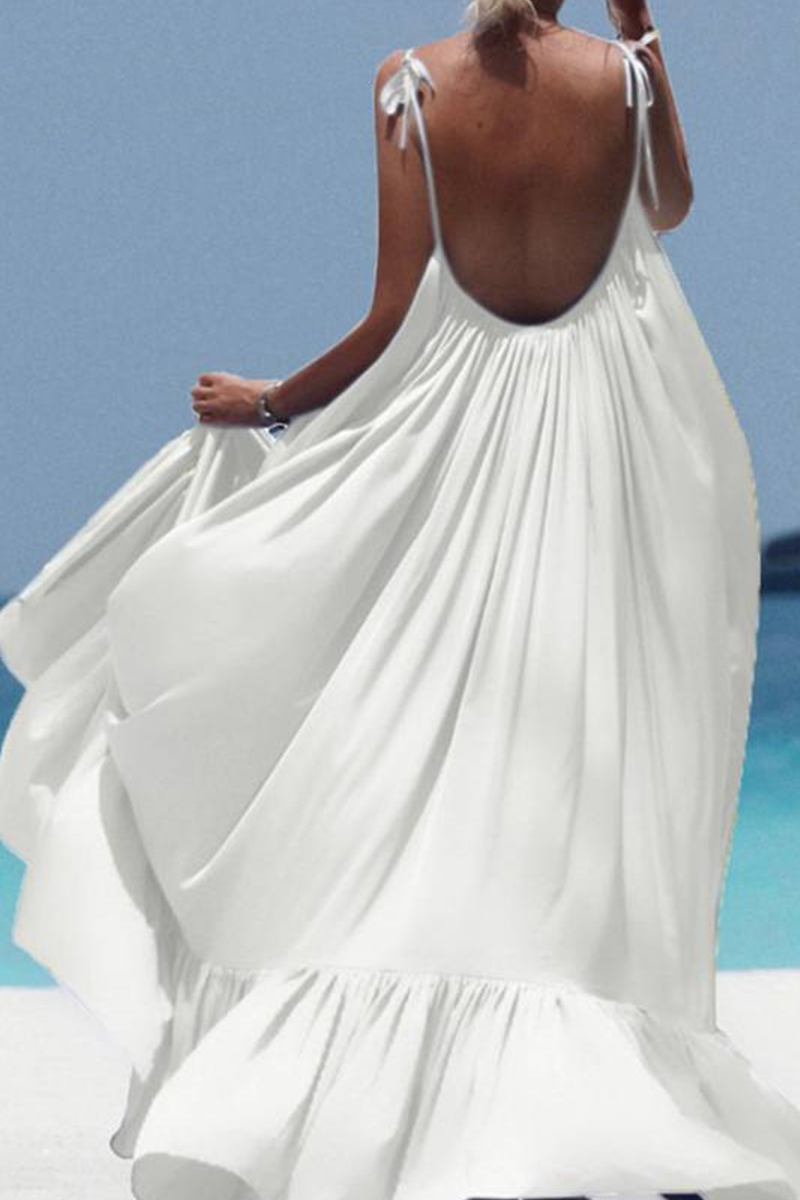 Vestido de malla con tirantes finos y volantes lisos (5 colores)