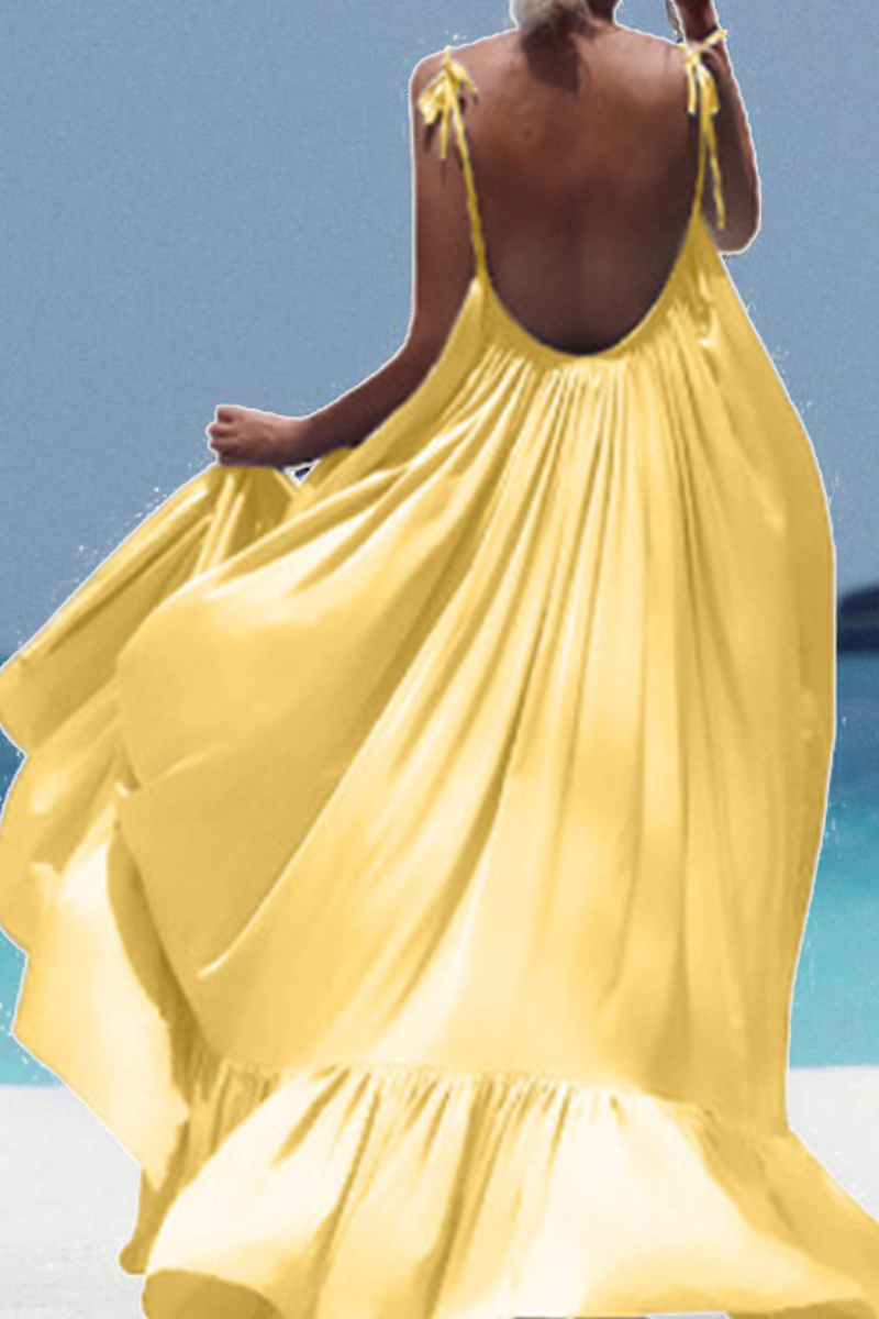 Vestido de malla con tirantes finos y volantes lisos (5 colores)