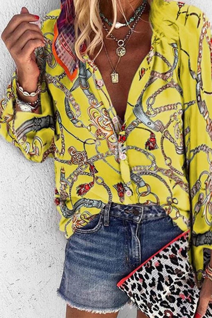 Tops de cuello vuelto con estampado de patchwork de moda (6 colores)