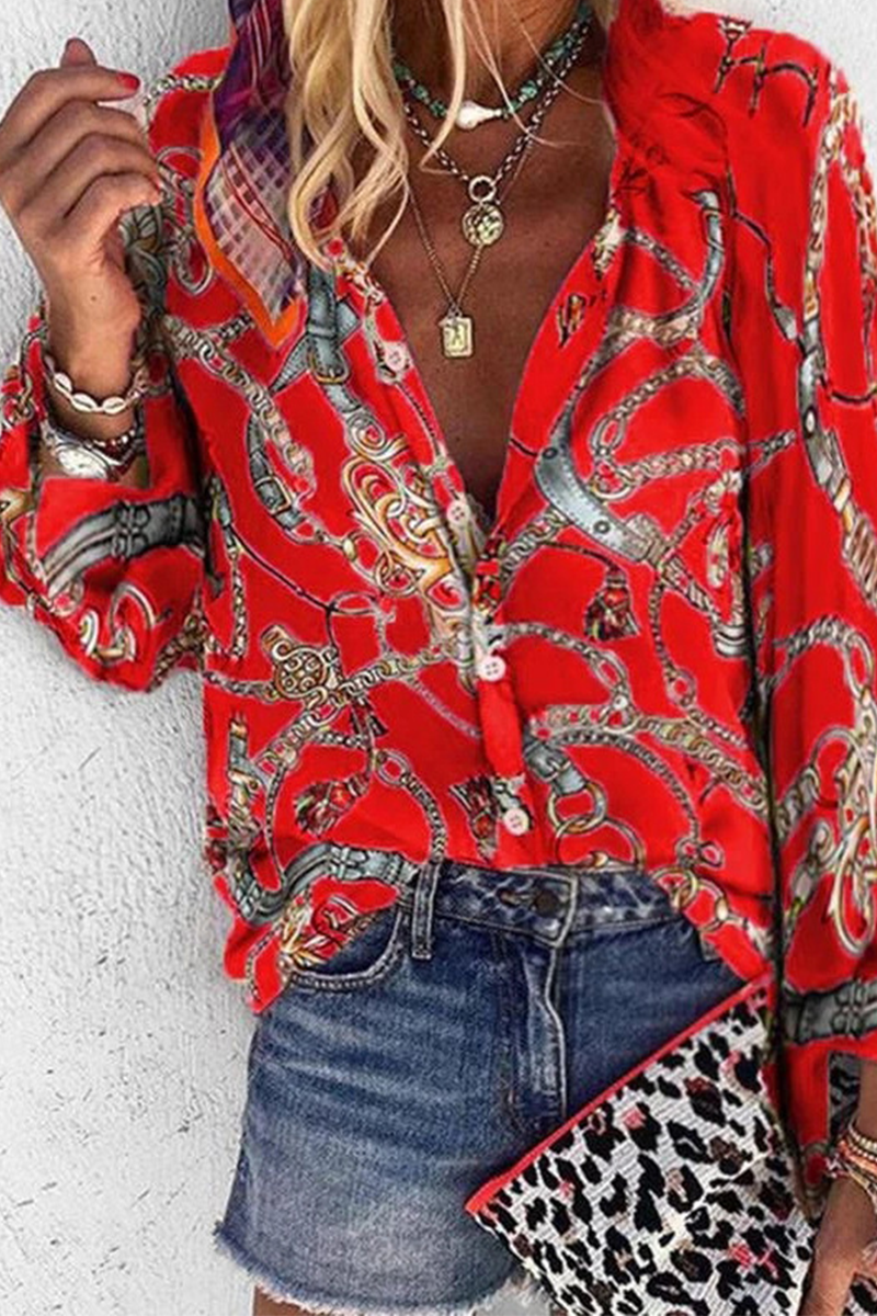 Tops de cuello vuelto con estampado de patchwork de moda (6 colores)