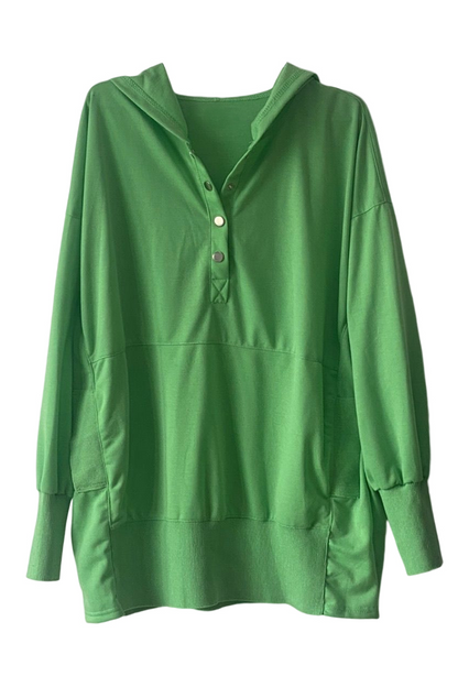 Sudadera con capucha y cuello con hebilla y bolsillo liso, estilo informal y elegante (14 colores)