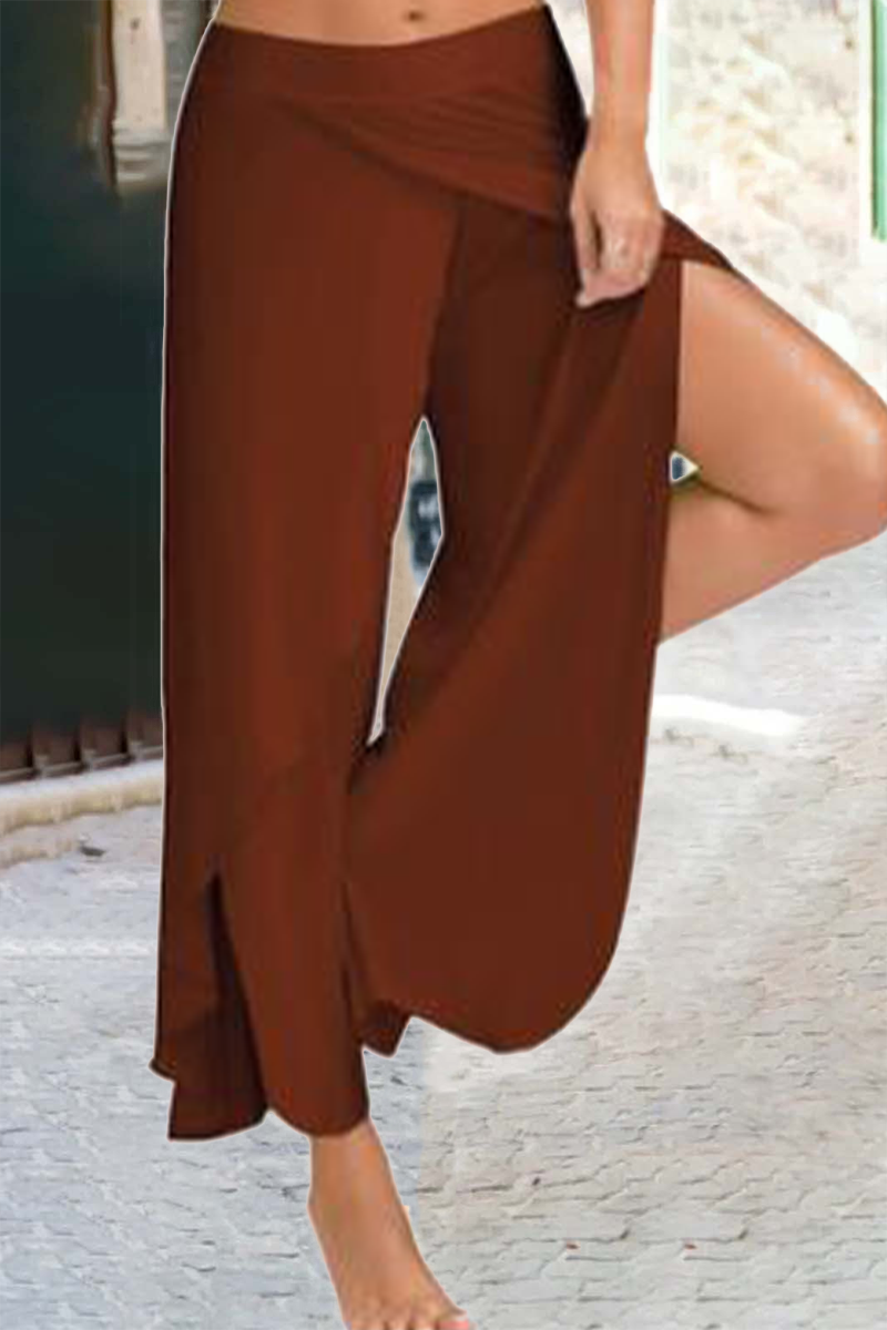 Pantalones Harlan casuales de cintura alta de color liso (10 colores)