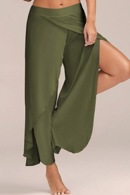 Pantalones Harlan casuales de cintura alta de color liso (10 colores)