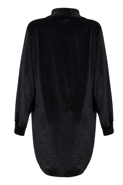 Blusas casuales de cuello vuelto con parches lisos (3 colores)