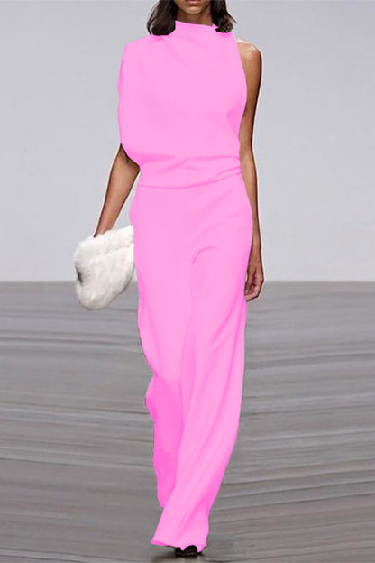 Monos casuales de cuello alto y corte de bota (12 colores)