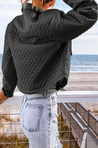 Prendas de abrigo con cuello vuelto y bolsillos sólidos Simplicity