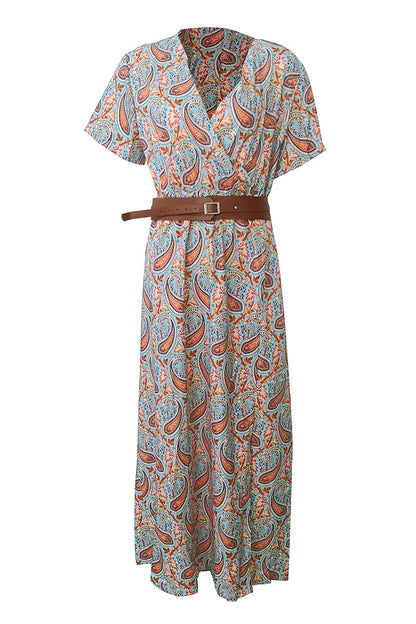 Vestidos de princesa con cuello en V y estampado elegante (3 colores)