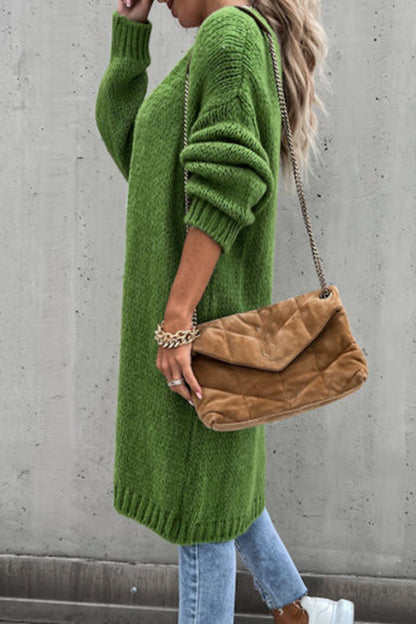 Cárdigans de cuello en V con patchwork liso de moda