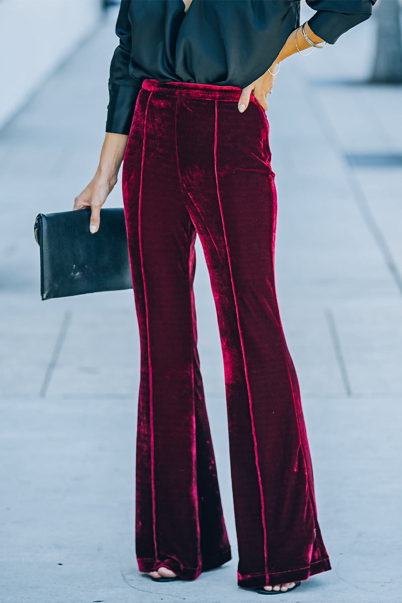 Pantalones elegantes de corte acampanado con cintura media y altavoz (3 colores)