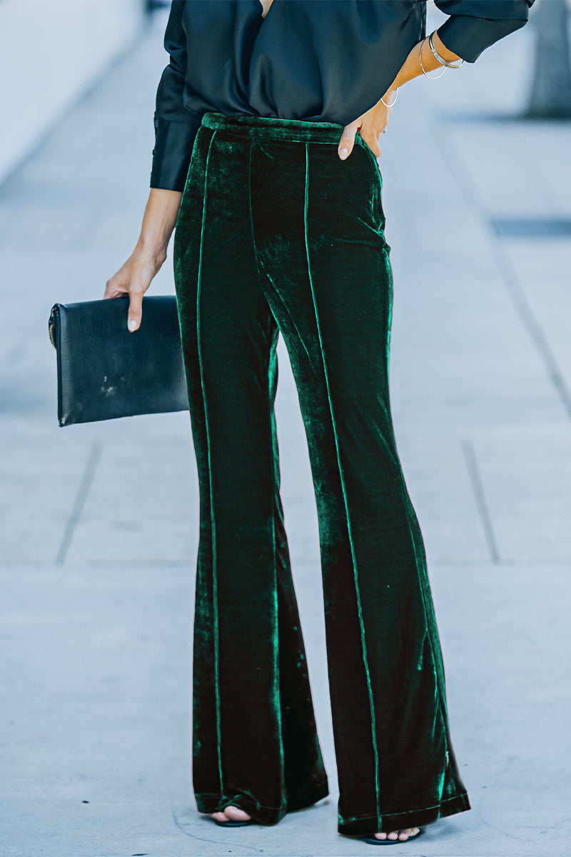 Pantalones elegantes de corte acampanado con cintura media y altavoz (3 colores)