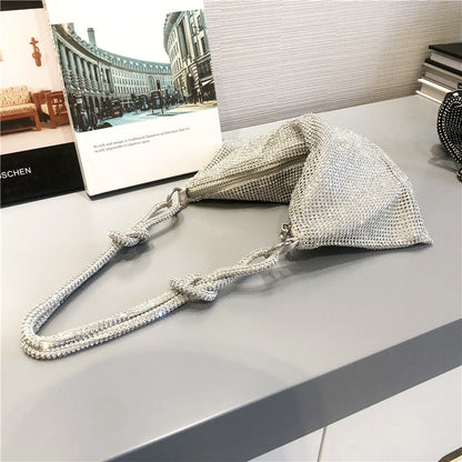 Bolsos de patchwork con diamantes de imitación para fiestas diarias