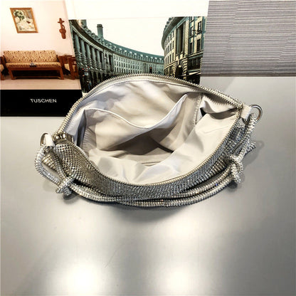 Bolsos de patchwork con diamantes de imitación para fiestas diarias