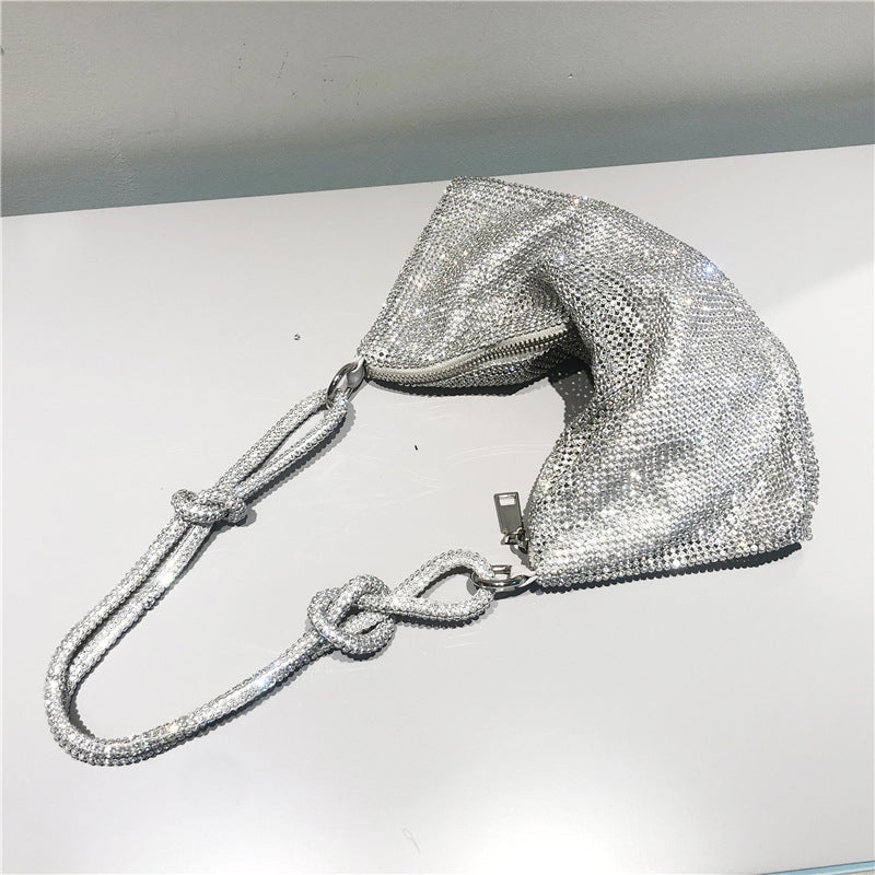 Bolsos de patchwork con diamantes de imitación para fiestas diarias