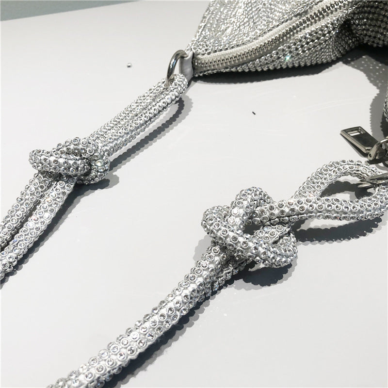 Bolsos de patchwork con diamantes de imitación para fiestas diarias