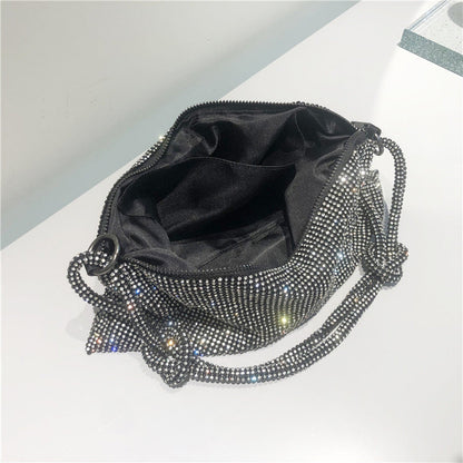 Bolsos de patchwork con diamantes de imitación para fiestas diarias