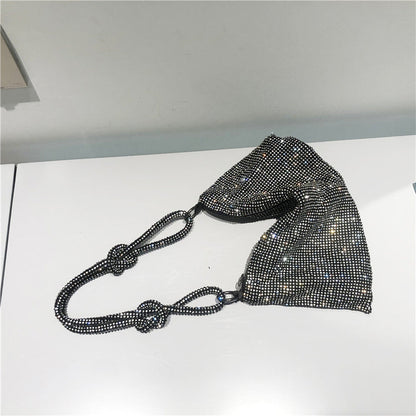 Bolsos de patchwork con diamantes de imitación para fiestas diarias