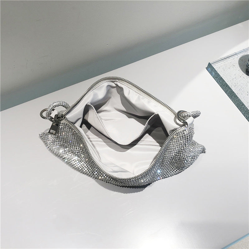 Bolsos de patchwork con diamantes de imitación para fiestas diarias