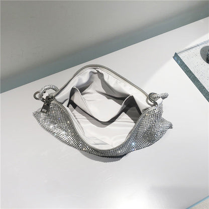 Bolsos de patchwork con diamantes de imitación para fiestas diarias