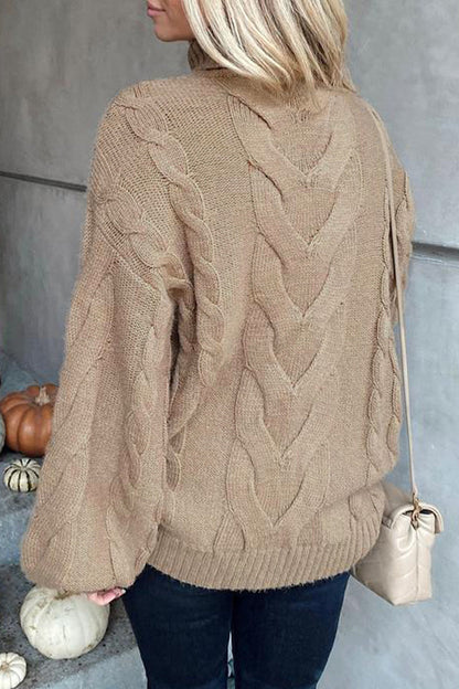 Suéteres casuales de cuello alto de color liso para calle (5 colores)