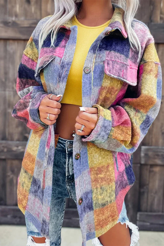 Blusas casuales con cuello vuelto y estampado urbano (3 colores)