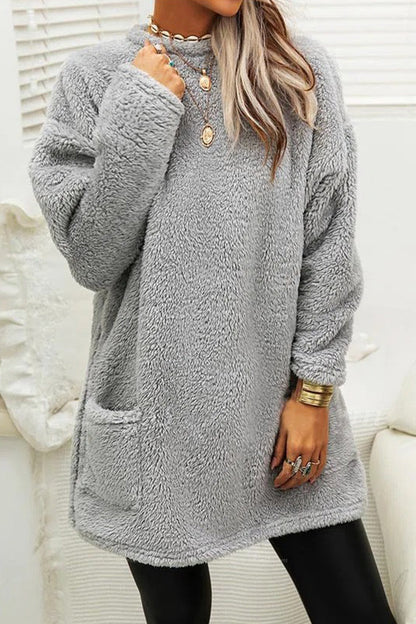 Camisetas de cuello redondo de color liso con bolsillo de calle (4 colores)