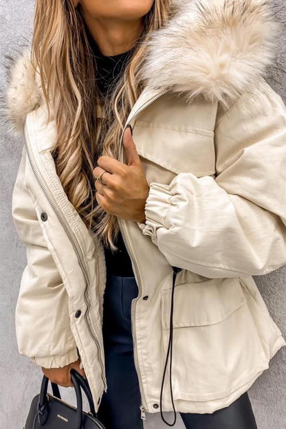 Prenda exterior estilo street punk con cuello mandarín y patchwork en bloques de color (2 colores)