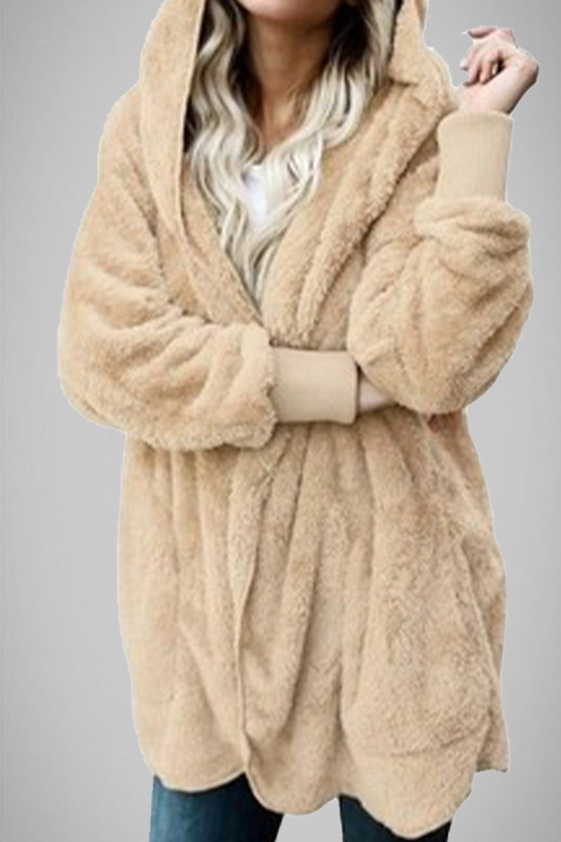 Prendas de abrigo con cuello tipo cárdigan y patchwork liso para trabajar