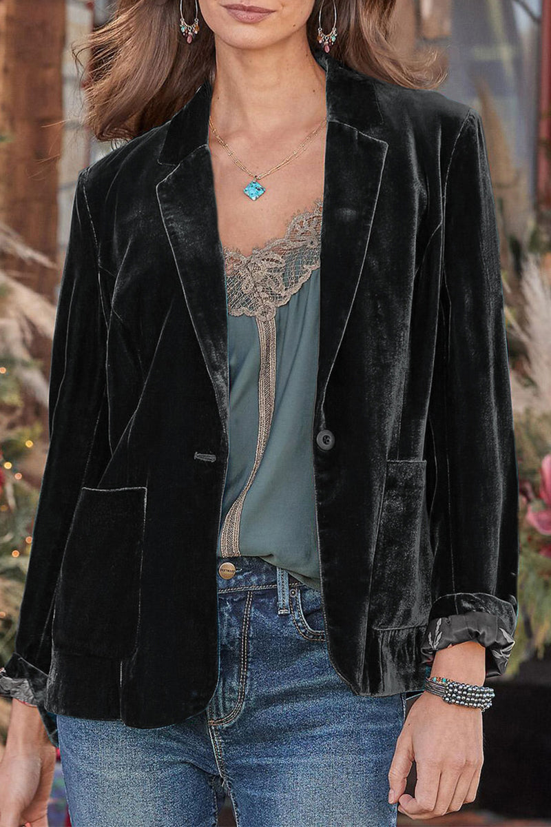 Prendas de abrigo de cuello vuelto de color liso para calle